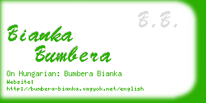 bianka bumbera business card